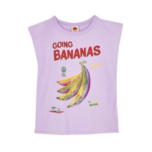 FARM Rio Going Bananas Graphic Print Muscle Tank Top - XS, Tropical - Picture 1 of 11